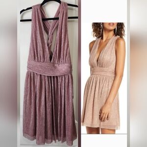Lulu's Pink Ailey Skater Dress In Medium